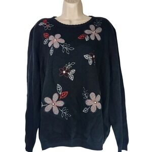 Whimsical Grandmacore‎ Jumper XL Embroidered Whimsigoth Dark Fairy